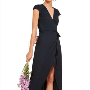 Reformation chamomile wrap dress